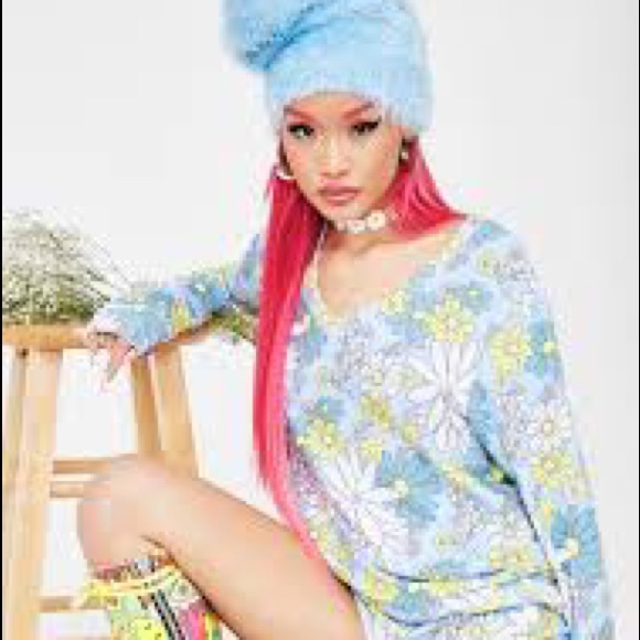 Wildfox Couture DAISY WALLPAPER JUMPER sweatshirt - Picture 2 of 15